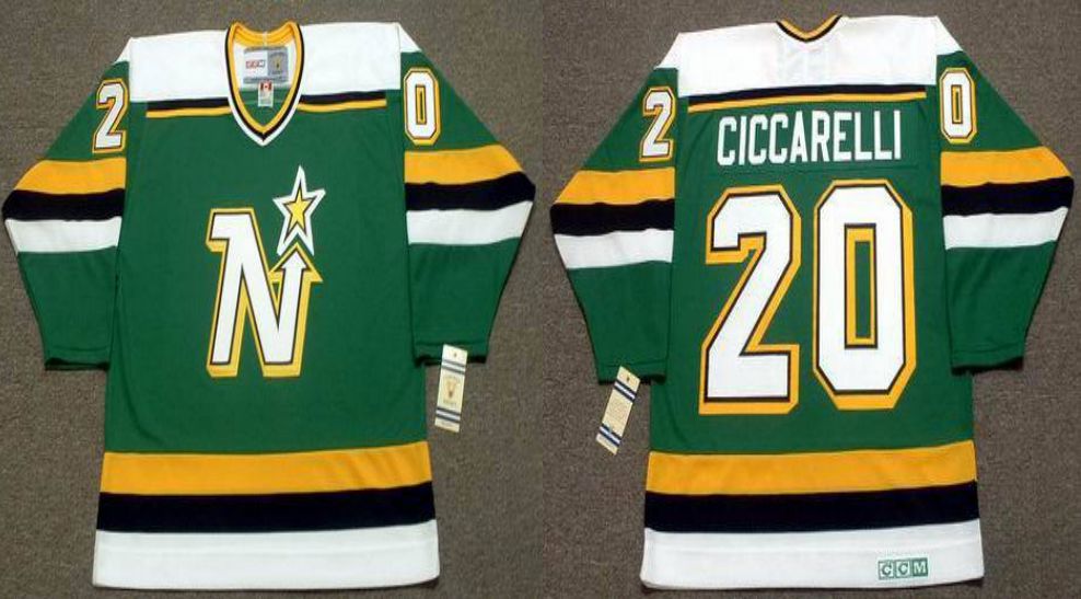 2019 Men Dallas Stars 20 Ciccarelli Green CCM NHL jerseys